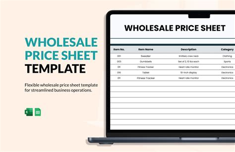 wholesale price lists are usually organized according to